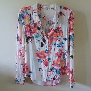 Umgee floral print long sleeve button down shirt